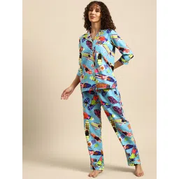 MABISH by Sonal Jain Women Graphic Printed Night suit-image-4