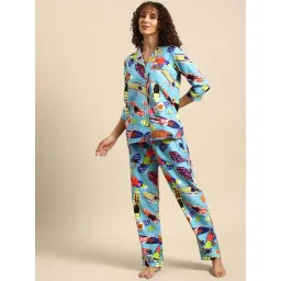 Mabish Multicolored Printed Top Pant Set-image-31