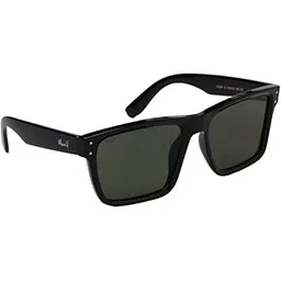 mac v | Wayfarer Shape |100% UV Protected| Men & Women | Green Shade| Medium Size | Full Rim| Black Frame-picture-48