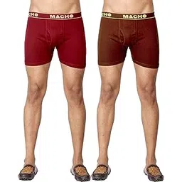 macho Men's Long Cotton Fine Trunk Pack of 2 (Multi Color), 80 cm-picture-31