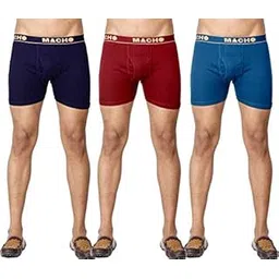 macho Men's Long Cotton Fine Trunk Pack of 3 (Multi Color), 95 cm-picture-31
