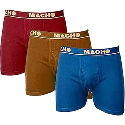 macho Men's Long Cotton Fine Trunk Pack of 3 (Multi Color), 95 cm-picture-40