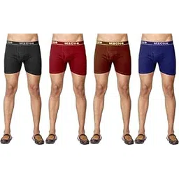 macho Men's Long Cotton Fine Trunk Pack of 4 (Multi Color), 100 cm-picture-51