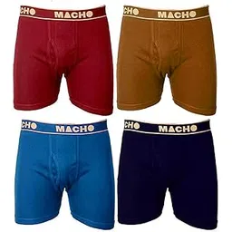 macho Men's Long Cotton Intro Trunk (Multi-Colored) (Pack of 2, 80) Multicolour-picture-42