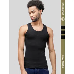 MACHO Pack Of 3 Pure Cotton Undershirt-picture-10