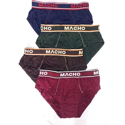 macho Pack of 4 Solid Men Brief-picture-16