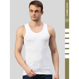 MACHO Pack of 6 Scoop Neck Pure Cotton Undershirt Vests-picture-26