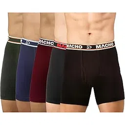 macho sporto Macho Spoto Men's Solid Pure Cotton Trunk Pack of 5(Assorted Colour May Vary)-picture-54