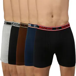 macho sporto Pack of 5 Solid Men Trunk-picture-11