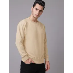 Mack Jonney Beige Fleece Regular Fit Solid Sweatshirt-picture-26