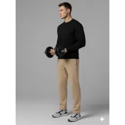 Mack Jonney Beige Fleece Regular Fit Solid Trackpants-picture-29