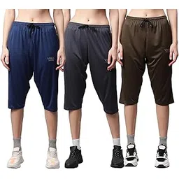 mack jonney Dryfit Lycra Solid Capri for Women (Pack of 3)-Dryfit_D13_BLU_Gry_L.Gry_003-P-picture-11