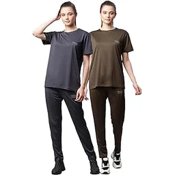 mack jonney Dryfit Lycra Solid Tracksuit Co-ord Sets for Women (Pack of 2)-DRYFIT_T_D10_BLU_OLV_004-P-picture-38