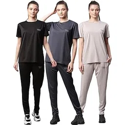 Mack Jonney Dryfit Lycra Solid Tracksuit Co-ord Sets for Women (Pack of 3)-DRYFIT_T_D10_BLK_GRY_L.GRY_006-P-picture-10