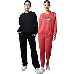mack jonney Fleece Printed Tracksuit Co-ord Set for Women (Pack of 2)-SW_RN_BLK_50_PNK_LOWER_BLK_PNK_004-P-picture-19