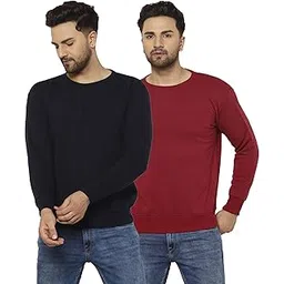 mack jonney Fleece Round Neck Sweatshirt for Men (Pack of 2)-SW_RN_MRN_YLW_02-P-picture-40