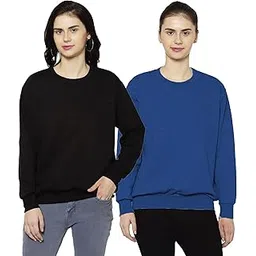 mack jonney Fleece Round Neck Sweatshirt for Women (Pack of 2)-SW_RN_BLK_BLU_002-P-picture-37
