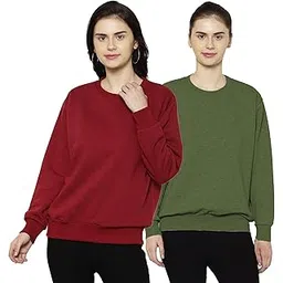 mack jonney Fleece Round Neck Sweatshirt for Women (Pack of 2)-SW_RN_MRN_NVY_002-P-picture-39