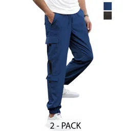 MACK JONNEY Men Pack Of 2 Mid-Rise Cargos Trousers image 1