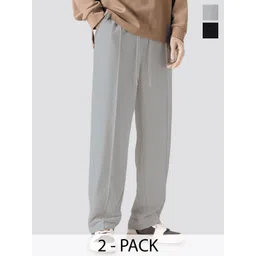 MACK JONNEY Men Pack Of 2 Mid-Rise Relaxed Fit Track Pants-picture-15