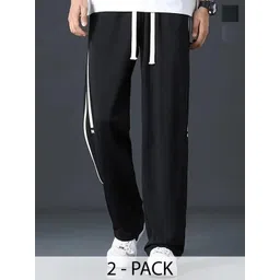 MACK JONNEY Men Pack Of 2 Mid-Rise Relaxed Fit Track Pants-picture-14