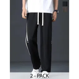 MACK JONNEY Men Pack Of 2 Mid-Rise Track Pants With Side Striped Detail-picture-21