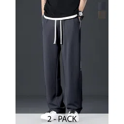 MACK JONNEY Men Pack Of 2 Mid-Rise Track Pants With Side Striped Detail-picture-17