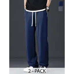 MACK JONNEY Men Pack Of 2 Mid-Rise Track Pants With Side Striped Detail-picture-19