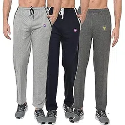mack jonney Men's Multicolor Cotton Slim Fit Track Pants for (Pack of 3)-picture-13