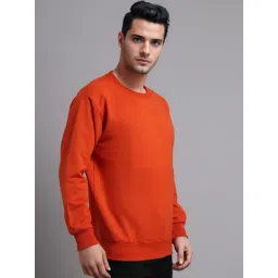Mack Jonney Orange Fleece Regular Fit Solid Sweatshirt-picture-37