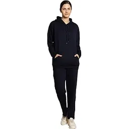 mack jonney Solid Hooded Cotton Fleece tracksuit Co-Ord Set for Women-MACK32729-picture-48