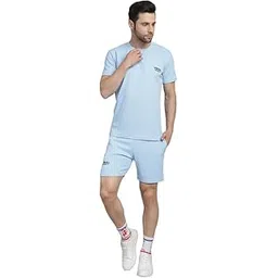 mack jonney Solid Polyester Lycra Half sleeves Co-ord Set Trackuit For Men-P-MACK52814-picture-37