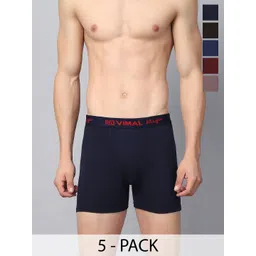 mack jonney VIMAL JONNEY Cotton Pack Of 5 Assorted Trunks MAGIC__RED__B__05-picture-13