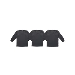 mack jonney VIMAL JONNEY Infant Kids Pack of 3 Charcoal Grey Solid Thermal Tops-picture-23