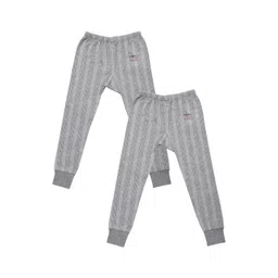 mack jonney VIMAL JONNEY Kids Cotton Pack Of 2 Grey Striped Thermal Bottoms-picture-48