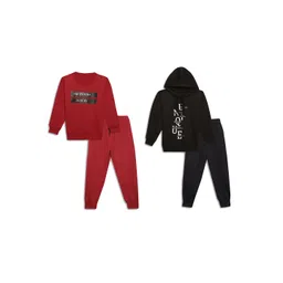 mack jonney VIMAL JONNEY Kids Kids Pack Of 2 Printed Cotton Fleece Sweatshirt With Joggers-picture-22