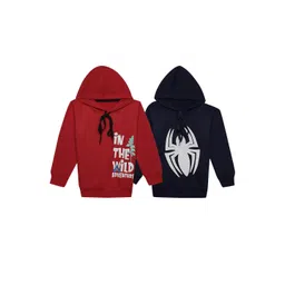 mack jonney VIMAL JONNEY Kids Pack Of 2 Graphic Printed Hooded Fleece Pullover Sweatshirts-picture-35
