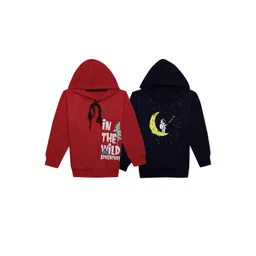 mack jonney VIMAL JONNEY Kids Pack Of 2 Graphic Printed Hooded Fleece Pullover Sweatshirts-picture-15
