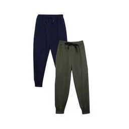 mack jonney VIMAL JONNEY Kids Pack Of 2 Mid Rise Cotton Fleece Joggers-picture-32