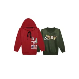 mack jonney VIMAL JONNEY Kids Pack Of 2 Printed Fleece Pullover Sweatshirt-picture-10