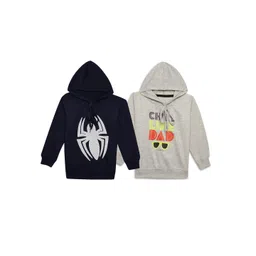 mack jonney VIMAL JONNEY Kids Pack of 2 Printed Hooded Fleece Pullover Sweatshirt-picture-40