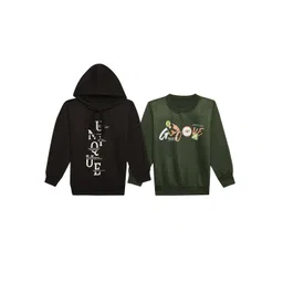mack jonney VIMAL JONNEY Kids Pack Of 2 Printed Hooded Long Sleeve Cotton Fleece Pullover Sweatshirts-picture-33