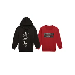 mack jonney VIMAL JONNEY Kids Pack Of 2 Printed Hooded Long Sleeve Cotton Fleece Pullover Sweatshirts-picture-35