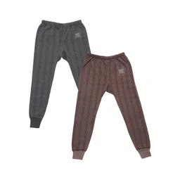 mack jonney VIMAL JONNEY Kids Pack Of 2 Striped Cotton Thermal Bottoms-picture-12