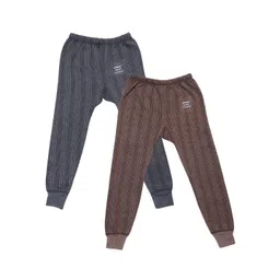 mack jonney VIMAL JONNEY Kids Pack of 2 Striped Thermal Joggers-picture-13