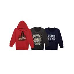 mack jonney VIMAL JONNEY Kids Pack Of 3 Graphic Printed Hooded Fleece Sweatshirt-picture-37