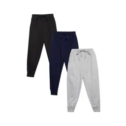 mack jonney VIMAL JONNEY Kids Pack Of 3 Mid Rise Cotton Fleece Joggers-picture-26