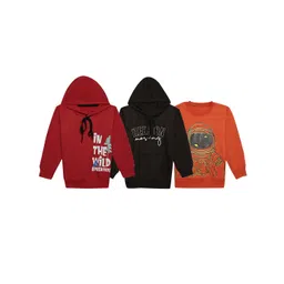mack jonney VIMAL JONNEY Kids Pack Of 3 Printed Cotton Fleece Pullover Sweatshirts-picture-11