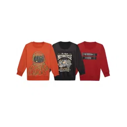 mack jonney VIMAL JONNEY Kids Pack Of 3 Typography Printed Fleece Sweatshirt-picture-40