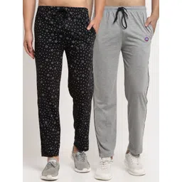 mack jonney VIMAL JONNEY Men Black & Grey Pack Of 2 Regular Fit Track Pants-picture-17